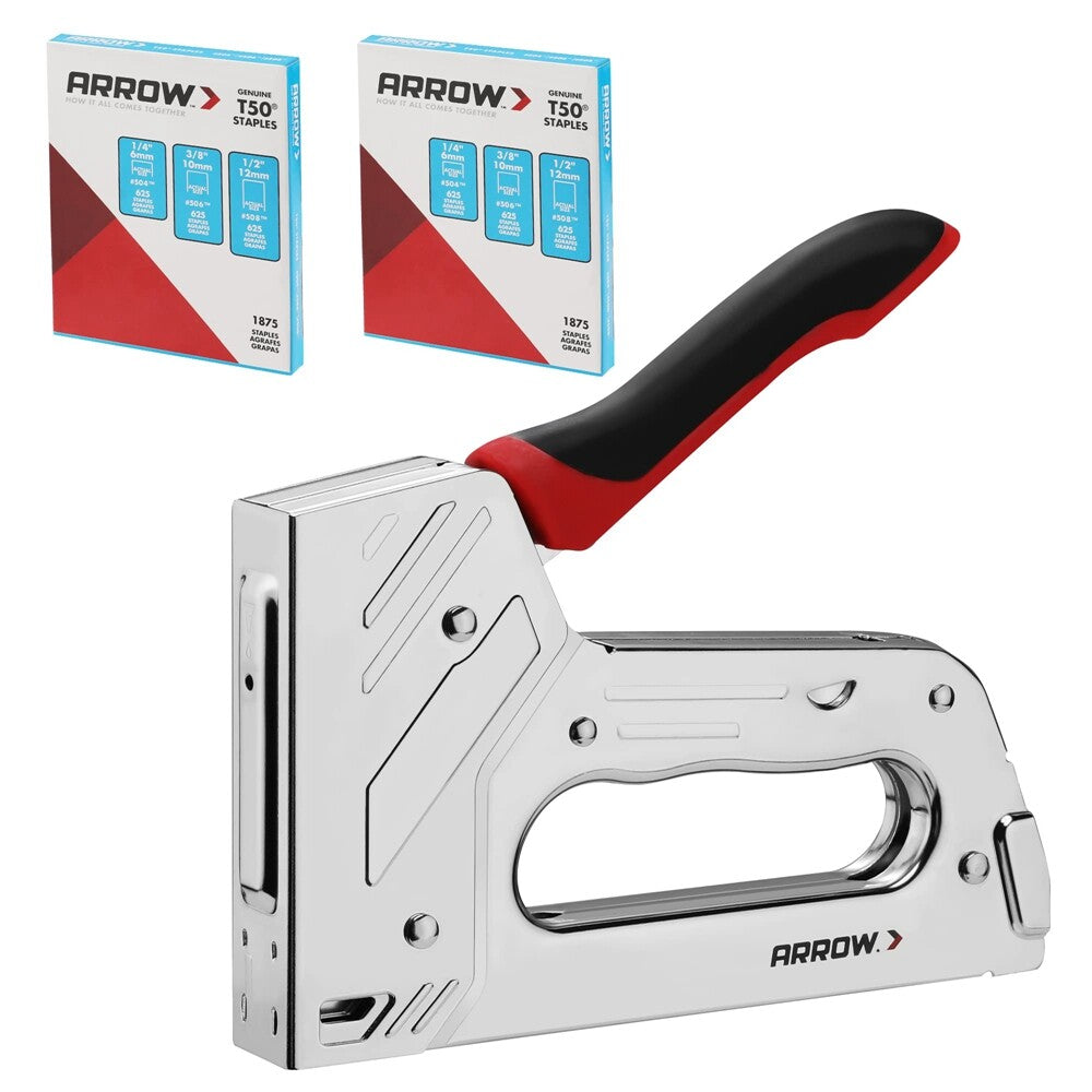 Arrow T55BL Staple Gun Kit - Heavy Duty Manual Stapler by Arrow