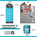 86.6"L x 31.5"W Adults/Child Camping Sleeping Bag Waterproof Compact