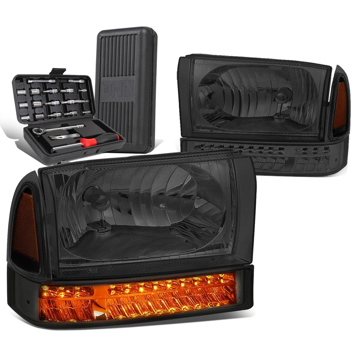 For 1999-2004 Ford Super Duty Pair Smoked/amber Led | Built Supply Co