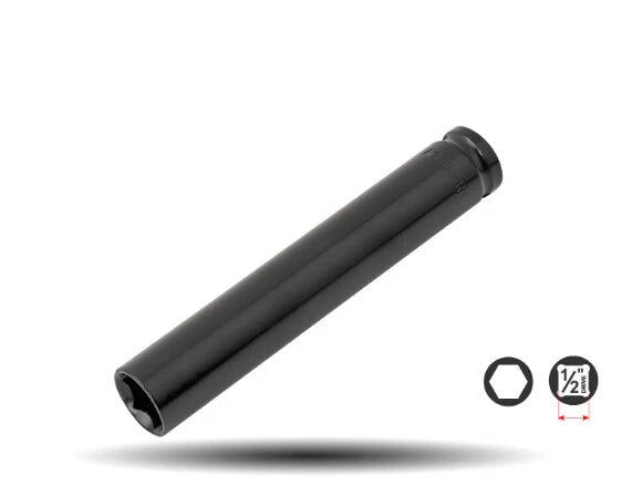 1/2" Dr 6pt 150/200/250/30<wbr/>0mm Extra Deep Socket Pneumatic Hex