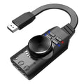 Portable Usb 2.0 External Sound Virtual 7.1 Channel Sound Card 3.5mm