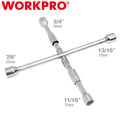 WORKPRO 14 Inch Universal Folding Lug Wrench 4-Way Tire Iron