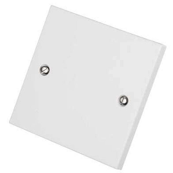 Electrical Blank Single Plate - White