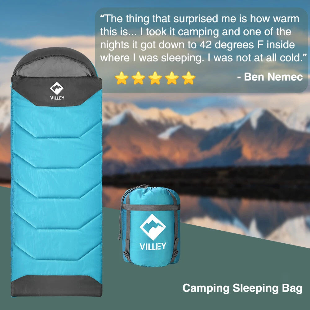 Adults/child Camping Sleeping Bag 86.6"l X 31.5"w Waterproof Compact
