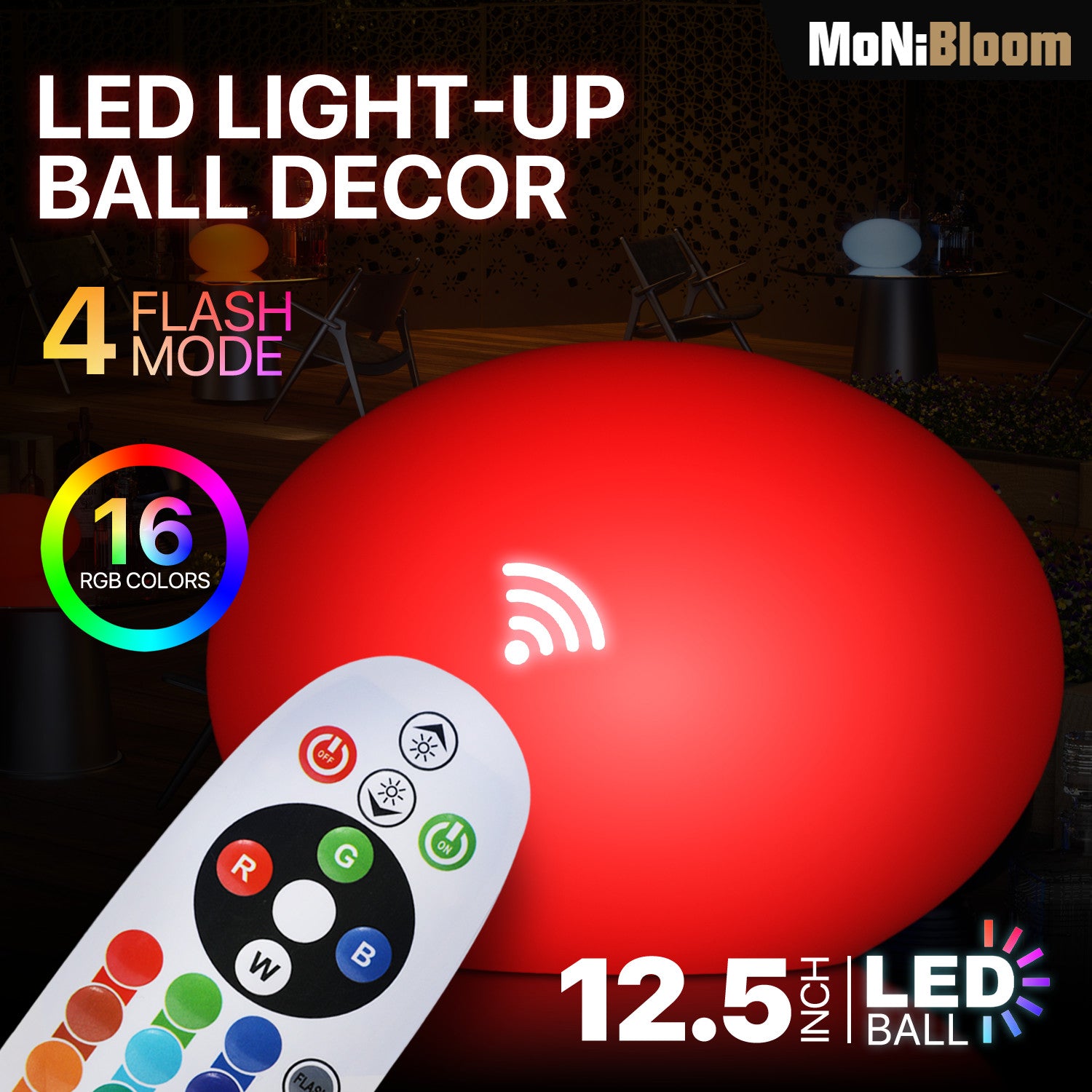 12" LED Egg Shape Color Changing Night Light