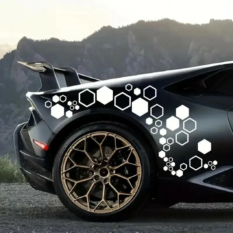 Vinyl For Honeycomb Decal 52 Grid Hexagon Pattern Car Side Body
