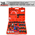 Red 28PCS Cooling System Radiator Pressure Testing Pump with Hose Car