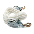 4000 Lbs/2 Ton 65ft Poly Rope Hoist Pulley Wheel Block, Tackle 7:1
