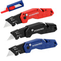 Workpro Red/black/blue Folding Utility Knife Box Cutter Quick-change