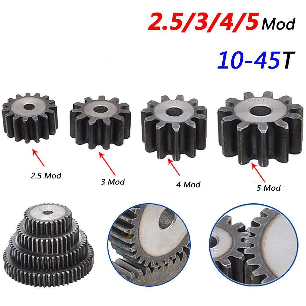 Mod Spur Gears 10T to 45T C45 Steel