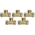 5 Pack XFITTING 3/4" PVC x 3/4" PVC x 3/4" Push Fit Tee