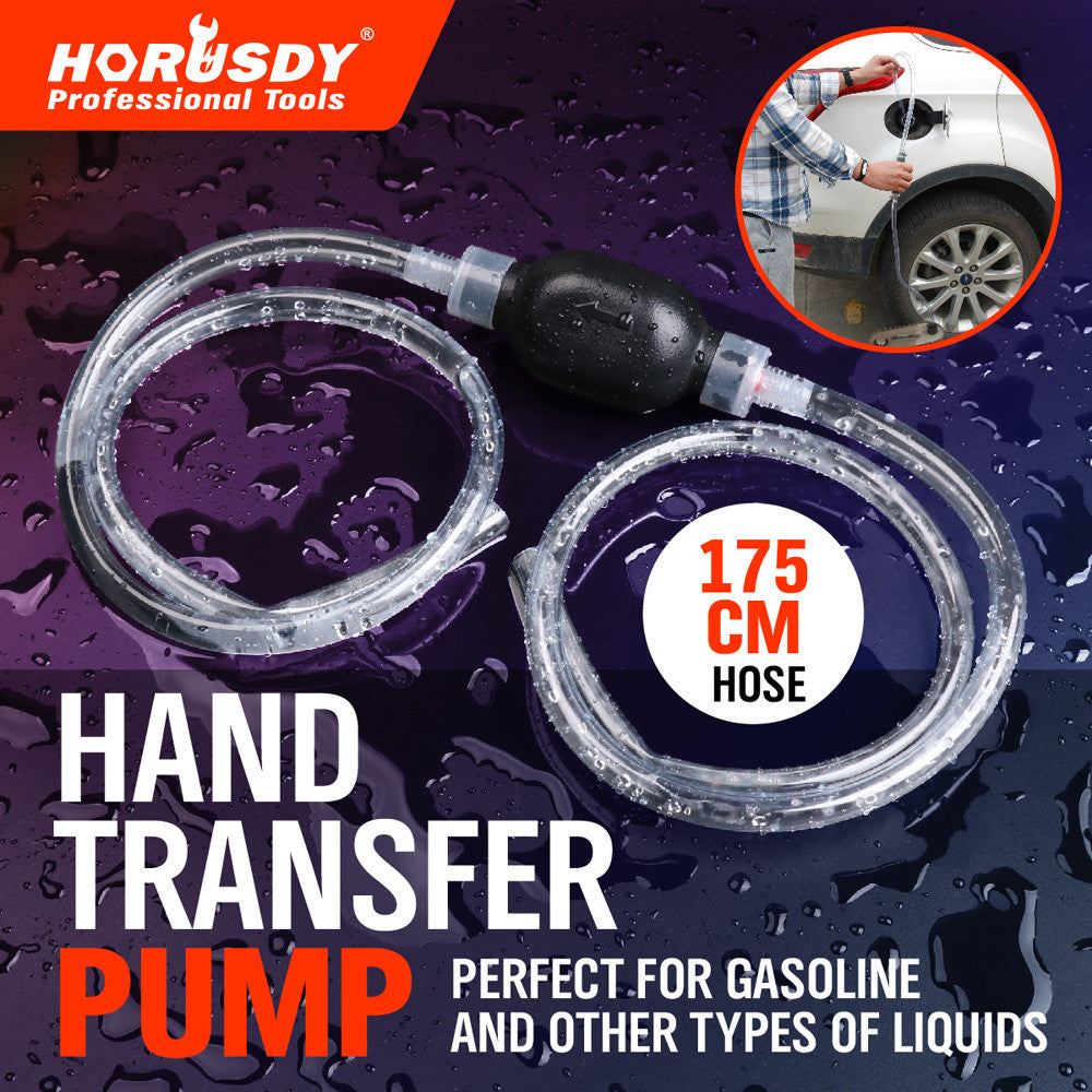 6FT Manual Hand Siphon Fluid Liquid Water Gas Gasonline Transfer Tool