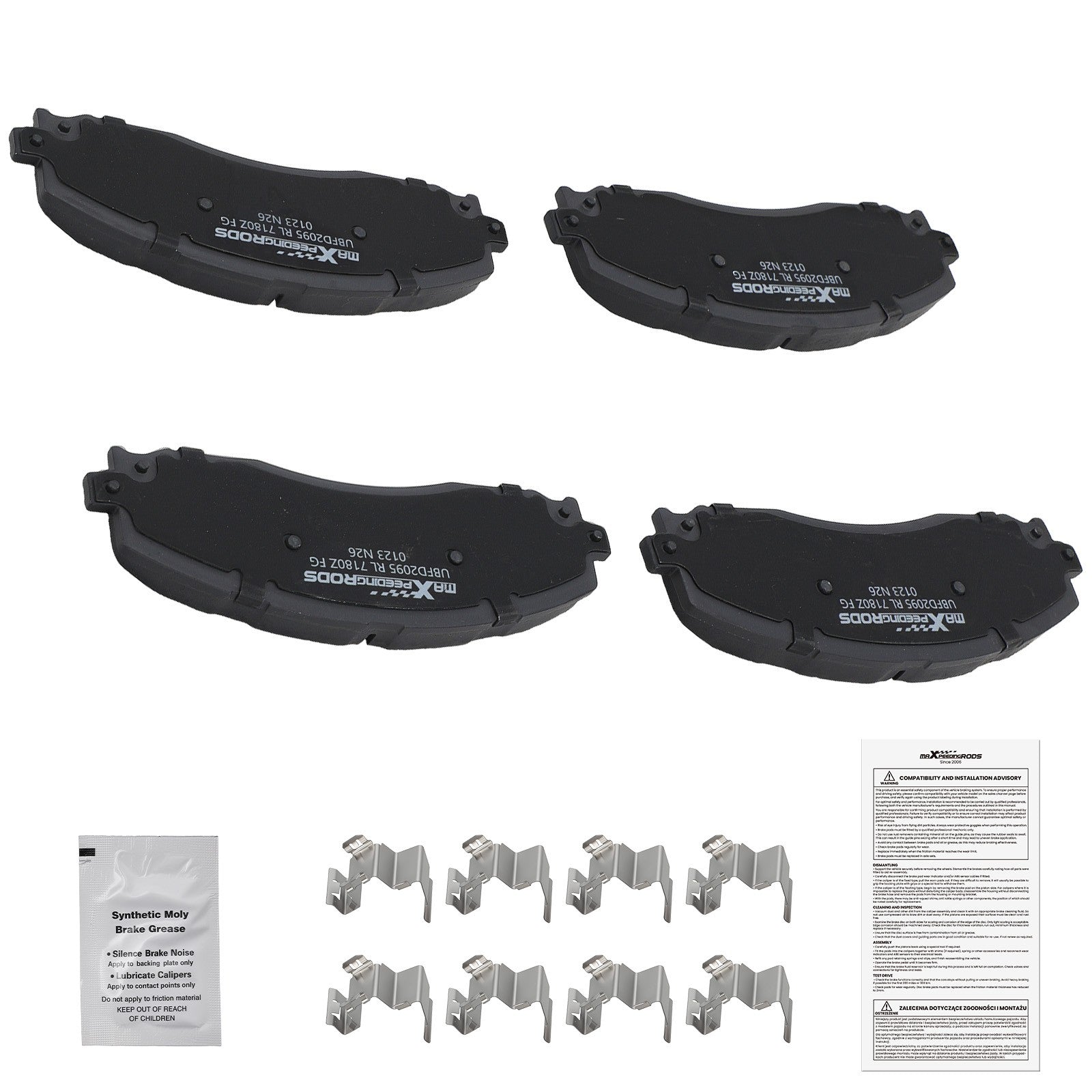 Rear Left&right Brake Pads Set For Ford F-250 F-350 Super Duty