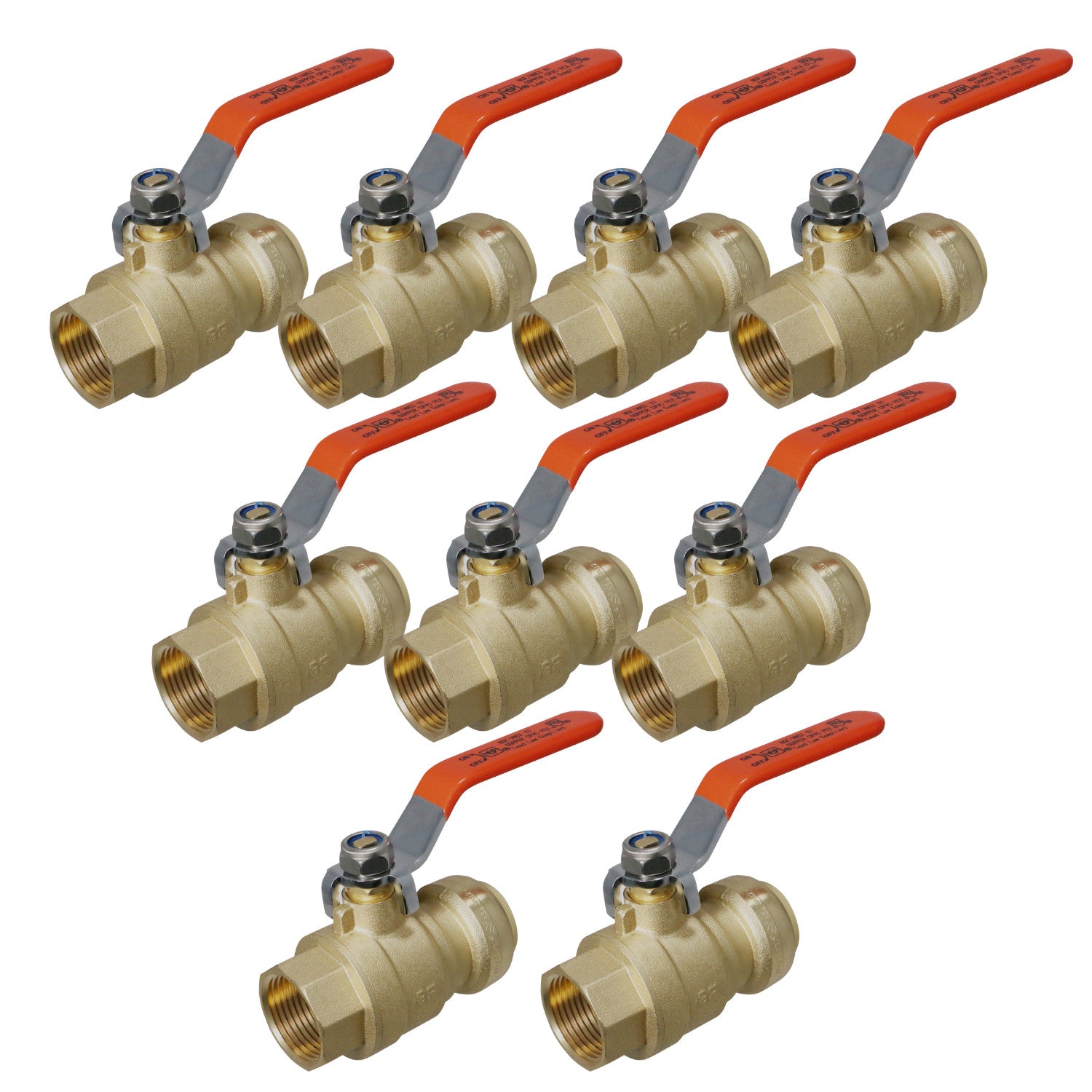 1" Push Fit Female Ball Valve 10 Pack