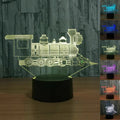 Train Model Led 7 Color 3d Illusion Led Figure Night Lights Desk