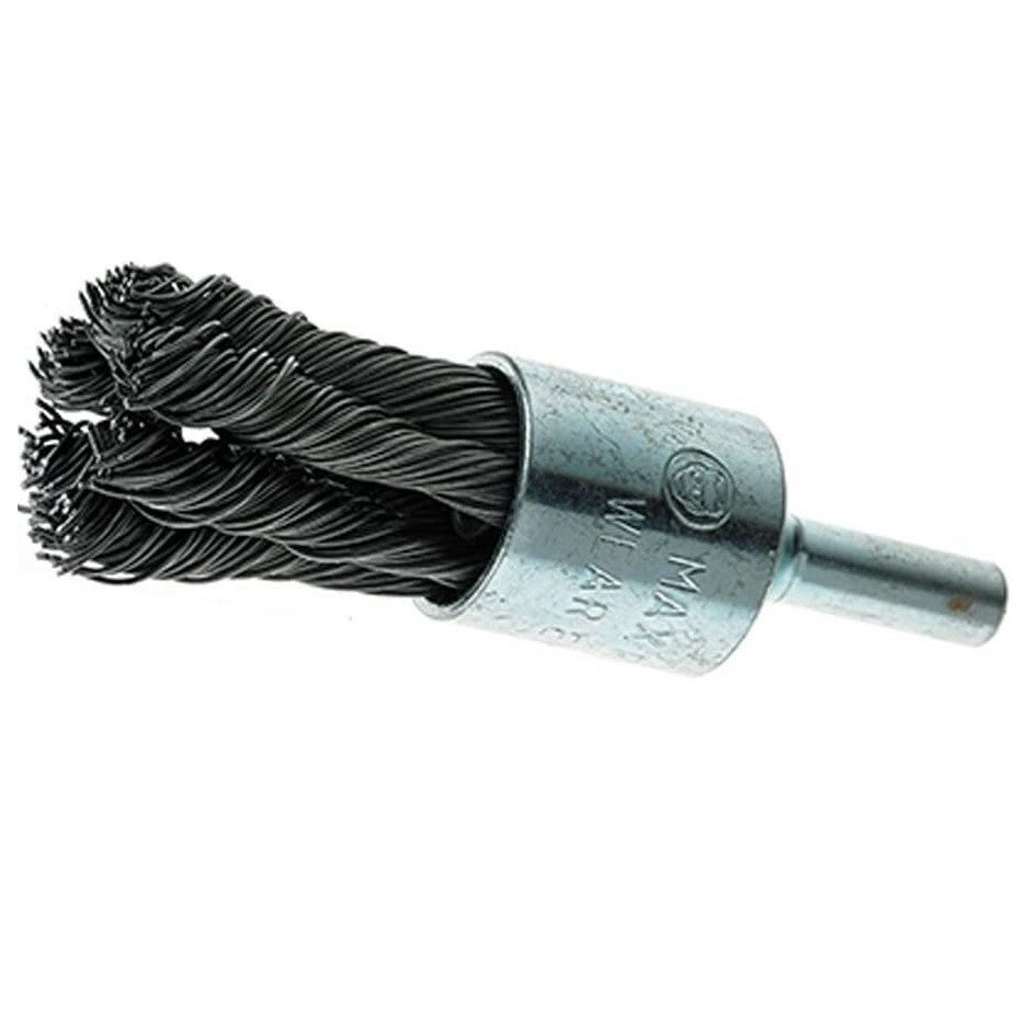 5 Pack - 3/4" Wire Knot End Brush Carbon Steel 1/4" Shank For Die
