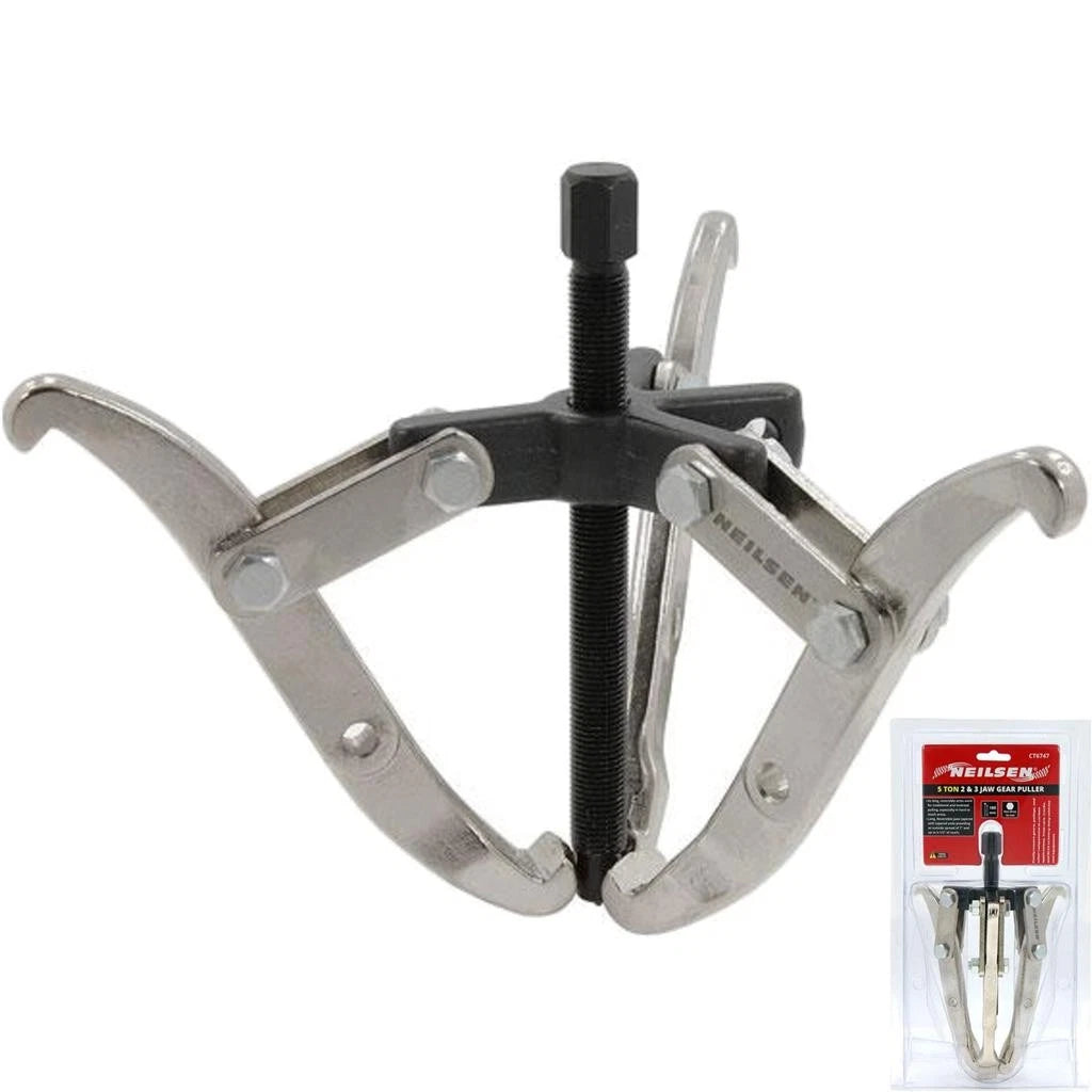 Neilsen 2 And 3 Jaw Gear Puller Reversible 5 Ton Bearing Removal Tool