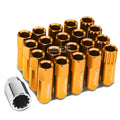 Aluminum Orange 16 Lug+4 Lock Nuts+adapter M12x1.25 20mm Od/60mm Tall