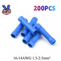 16-14awg 200x Insulated Straight Wire Electrical Connectors Butt