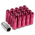 Open End M12x1.5 60mm Tall 20mm Od Pink Aluminum | Built Supply Co