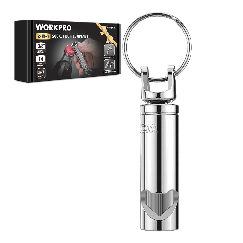Workpro Socket Bottle Opener 3/8" X14 Mm Socket 6-Point Deep Square