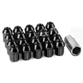 Closed End M12x1.5 35mm Tall 25mm Od Black Aluminum Jdm Lug