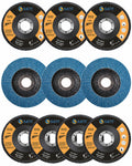 10PCS Flap Disc 4-1/2" 40 60 80 120 Grit Grinder Sanding Grinding