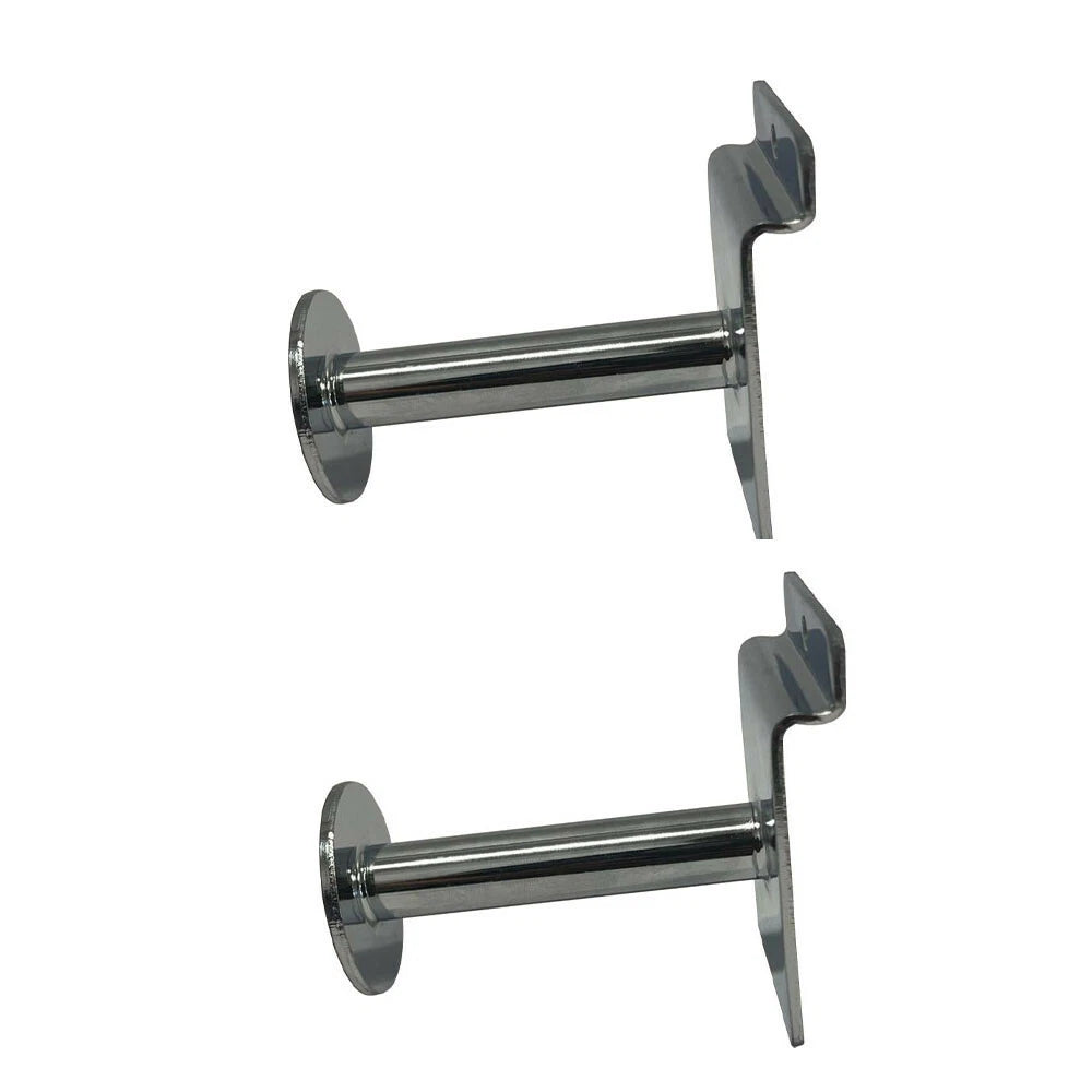 3-inch Chrome Slatwall Single Garment Hook Slatwall Hanger Pack 2