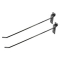 12" Slatwall Hook Panel Display Hooks, 1/4" Thickness Metal, Chrome -