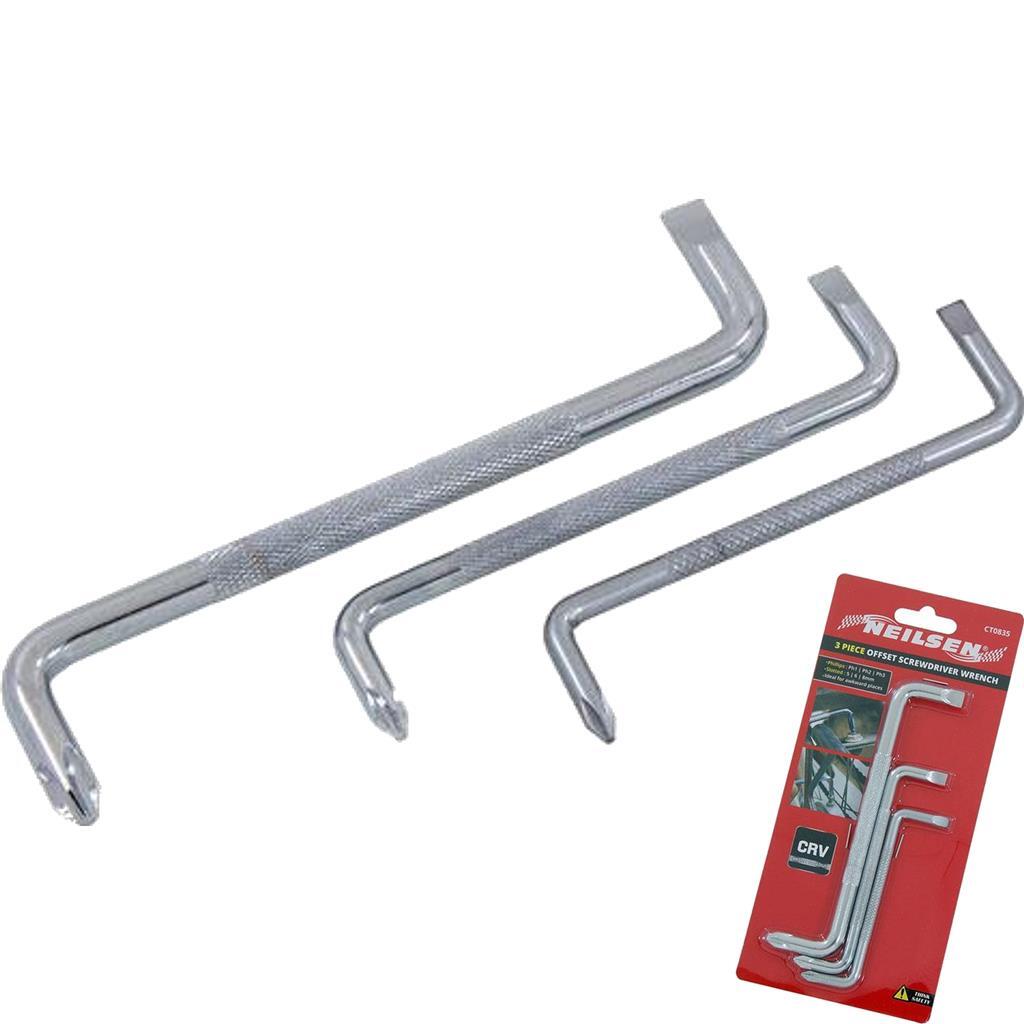 Neilsen 3pc Offset Screwdriver Set
