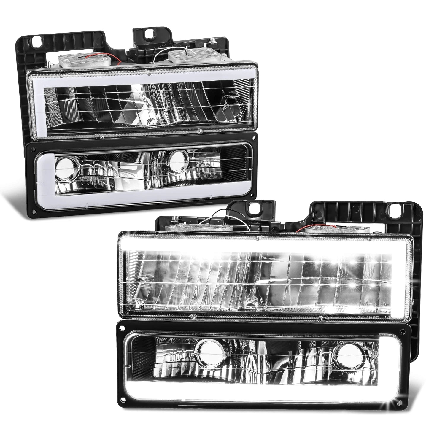 Fit 88-00 Chevy Gmc C/k C-shape Led Drl | Built Supply Co