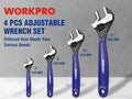 WORKPRO 6-Inch & 8-Inch & 10-Inch & 12-Inch 4-piece Wrench S