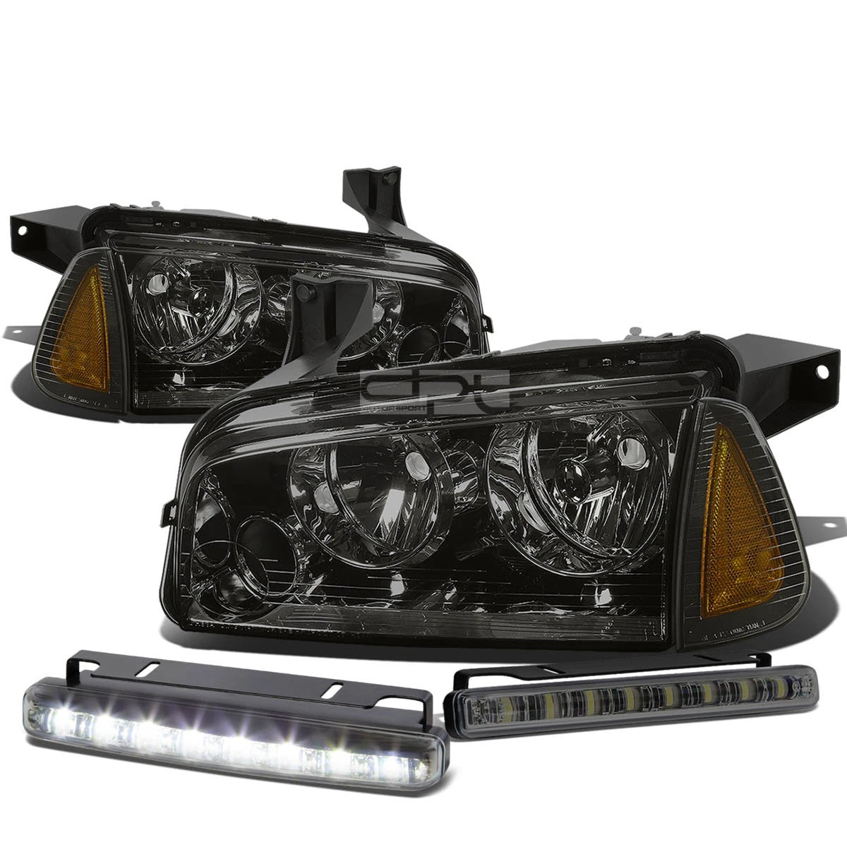 Smoked Housing Clear Headlight+ambe<wbr/>r | Built Supply Co