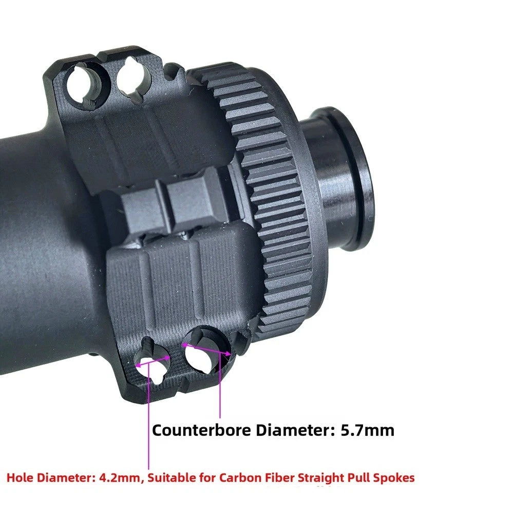 Cycling Component Bicycle Front Hub Dual Sealed Bearings Carbon Fiber