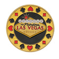 Guard Card Protector Coin Chip Metal Poker Gold Plated + Round