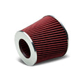 3" Short Ram/cold Air Intake Dry Round Tapered Gauze Red Rubber