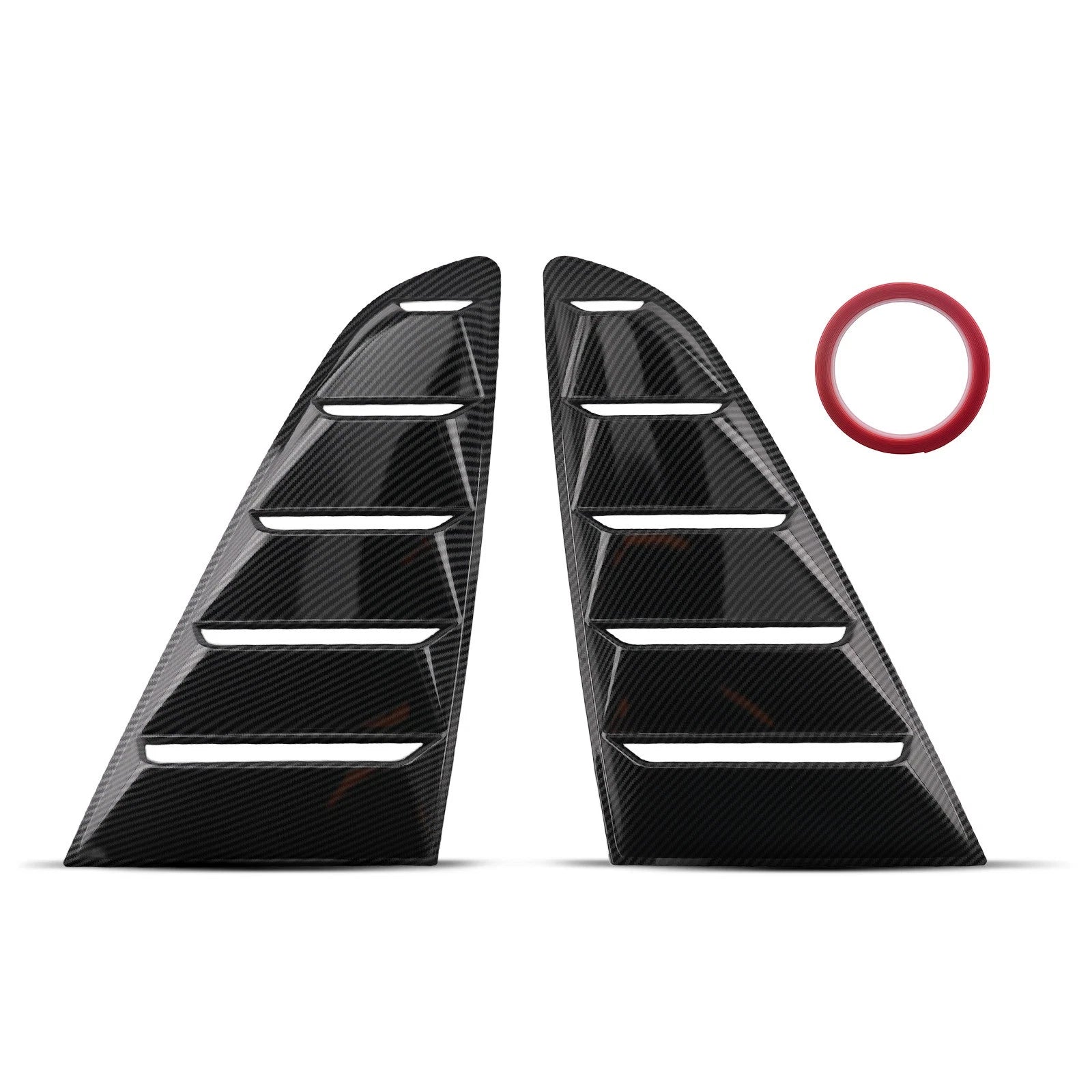 Car Side Window Louvers for Ford Mustang 2015-2023 Carbon Fiber Look
