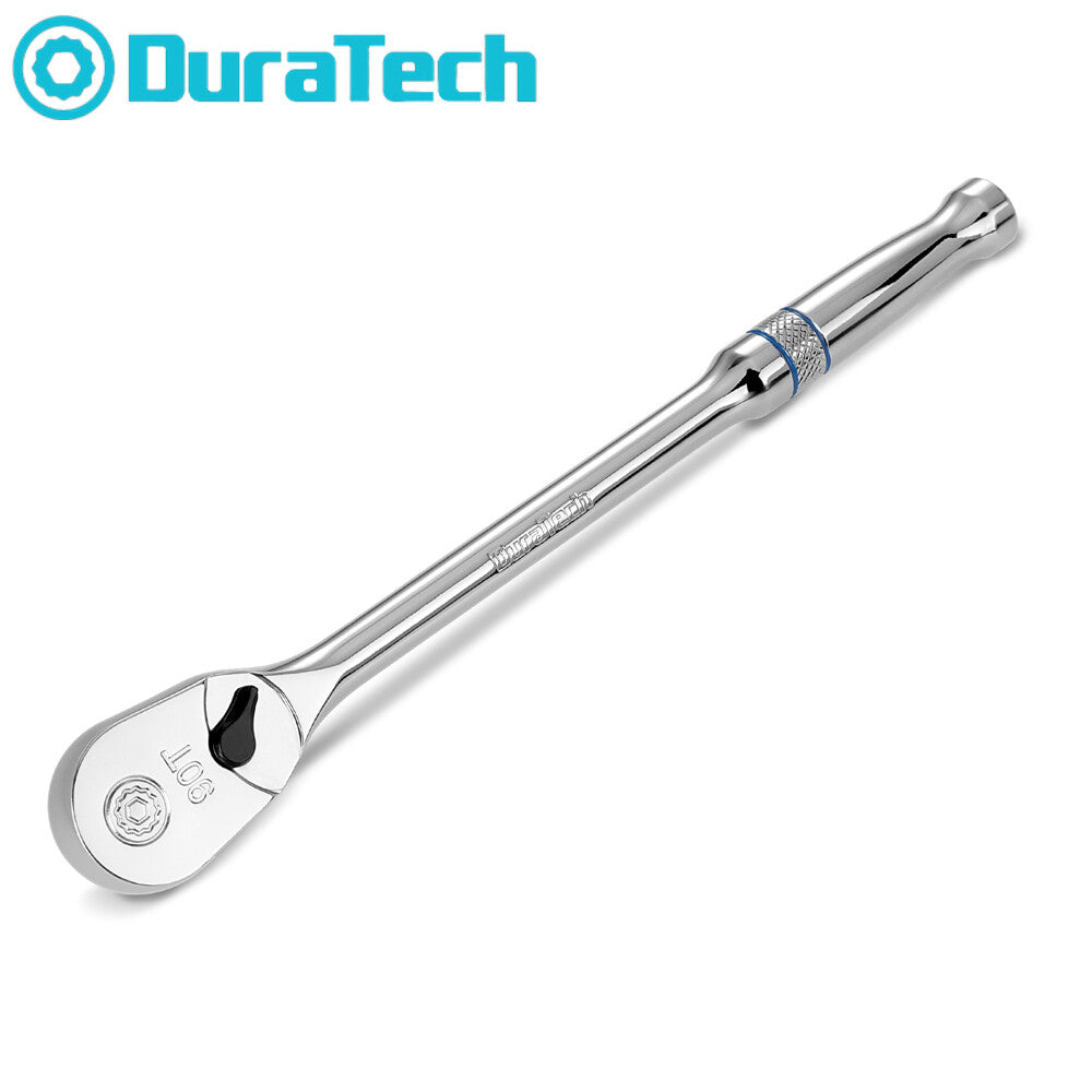 DURATECH 1/4" Drive Ratchet Handle 90Tooth Ratchet Wrench w/8" Extra
