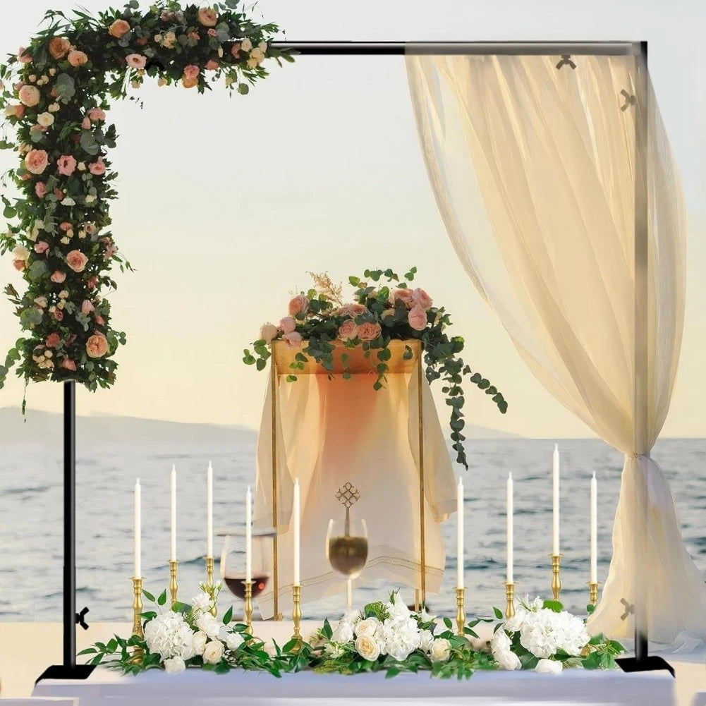 Portable Adjustable Metal Rod Stand Over Table For Event Decoration
