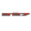 Metal Bumper Body Grill Emblem Decal Sticker Logo Badge Chrome/red