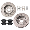 255mm Front Vented Brake Rotors Ceramic Pads for Toyota Prius