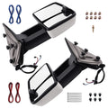 Power Side Mirror Pair for Silverado 2500HD/3500HD 2014-2019 LED Heated Black