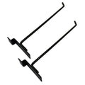 10" Slatwall Hook Panel Display Hooks, 1/4" Thickness Metal, Black -