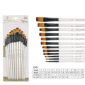 Set Artist Paint Brushes Acrylic Oil Watercolour Painting Crafts Art