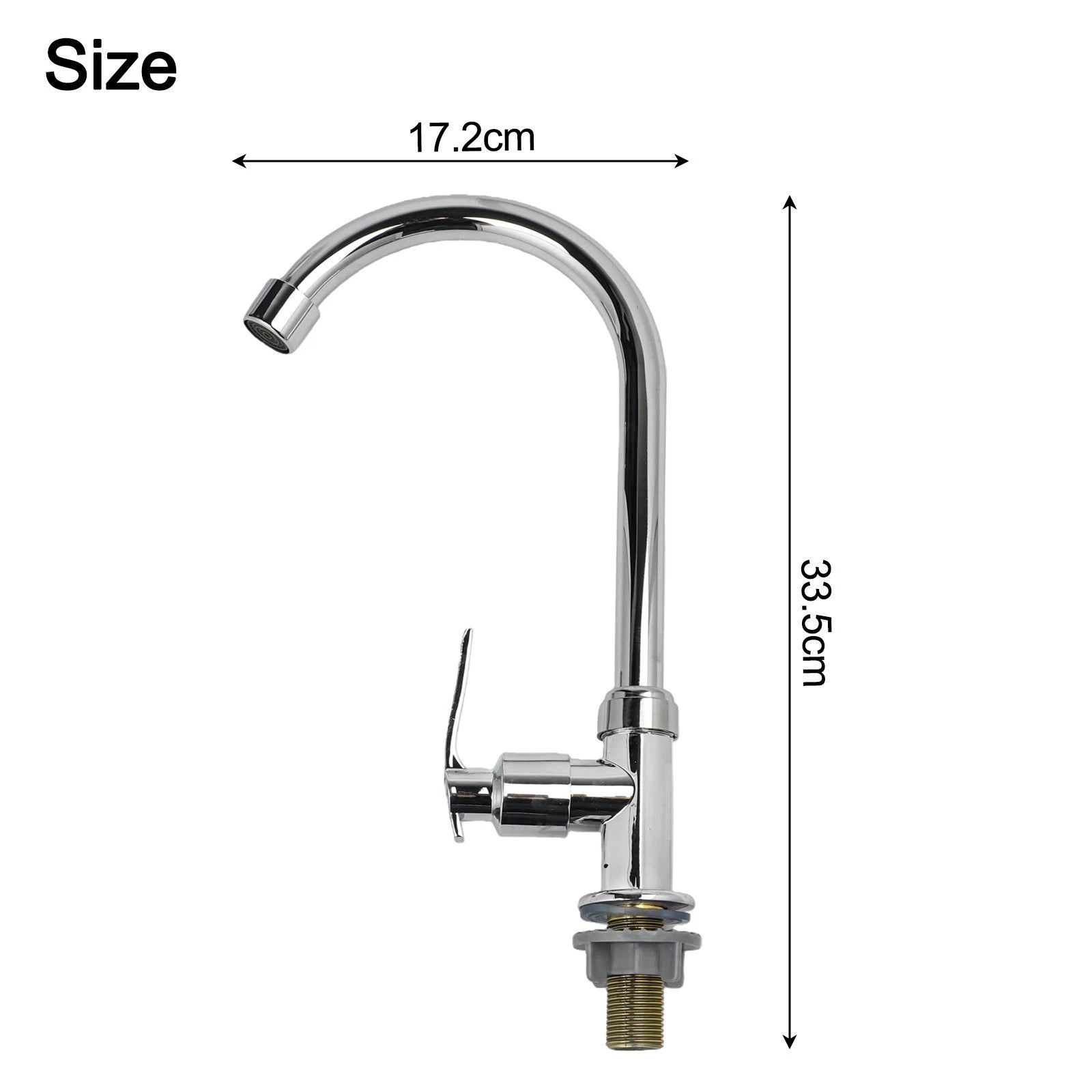 Adjustable And Water Saving Single Lever Hole Tap For Kitchen Sink