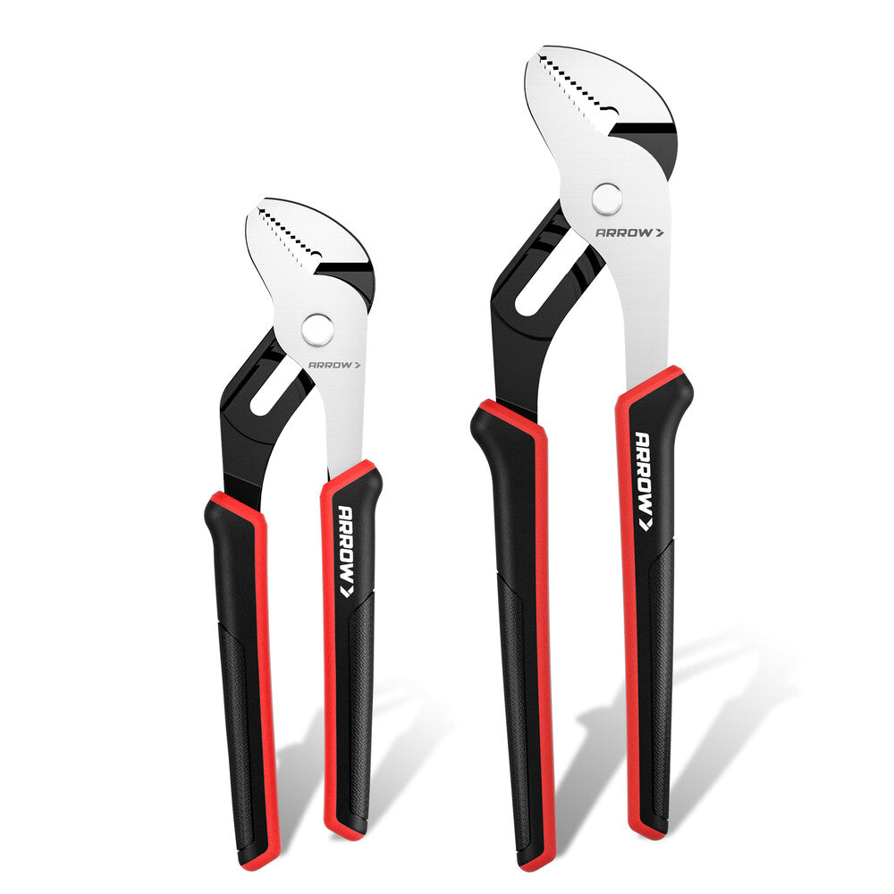 ARROW 2-Piece Adjustable Groove Joint Plier 8" 10" Carbon Steel Water
