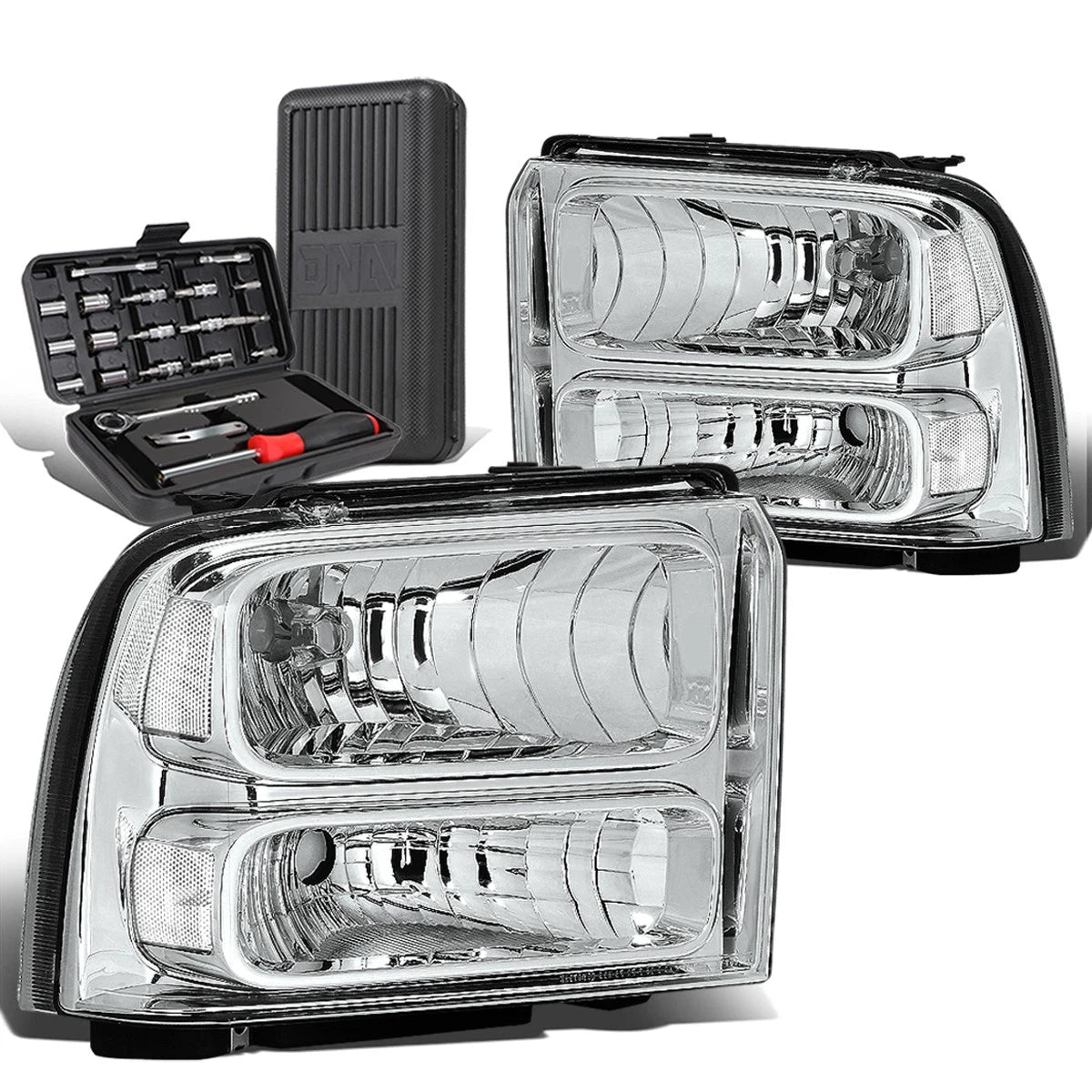 For 2005-2007 Ford Super Duty Pair Chrome/clear | Built Supply Co
