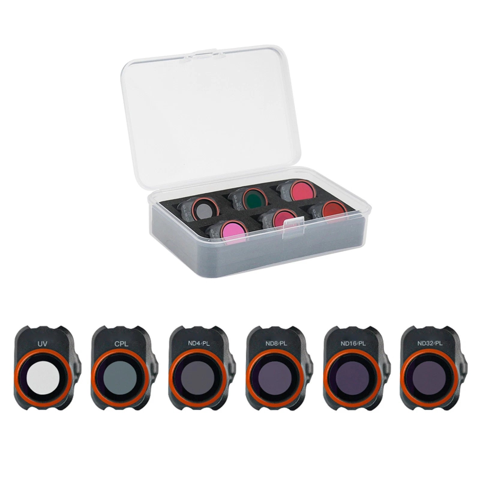Drone Camera Lens Filter Uv Cpl Nd4/8/16/32-pl Set For Dji Mini 2