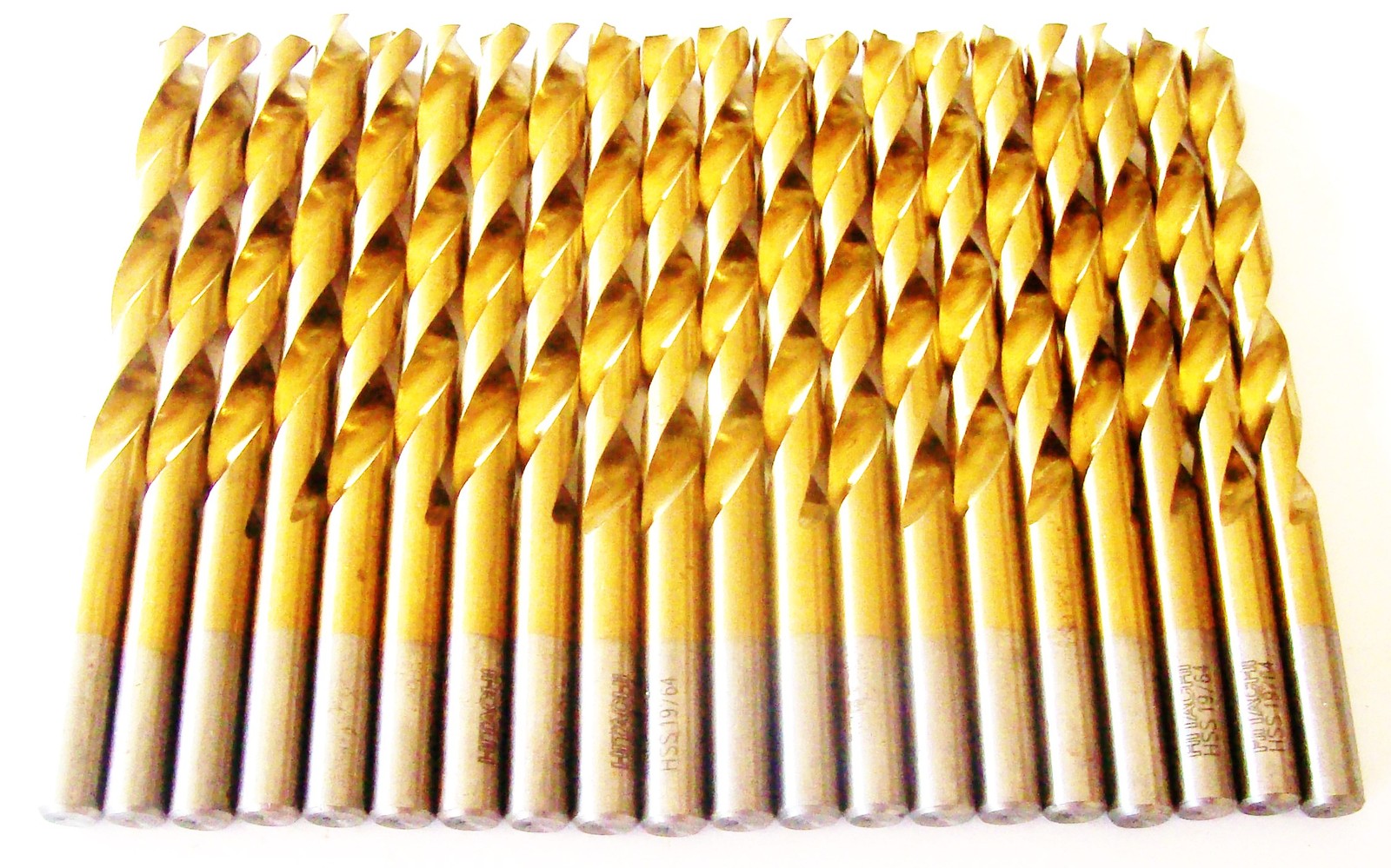 Hitachi Titanium 19/64" Drill Bits - 20 Pack