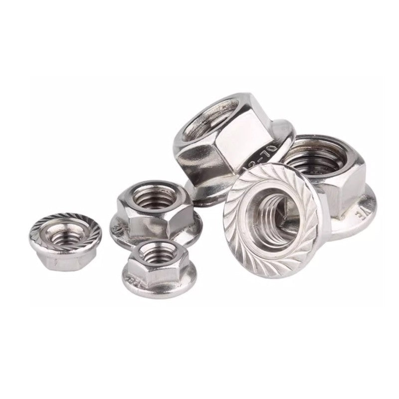 M2.5-M16 Serrated Flange Nuts 304 Stainless Steel